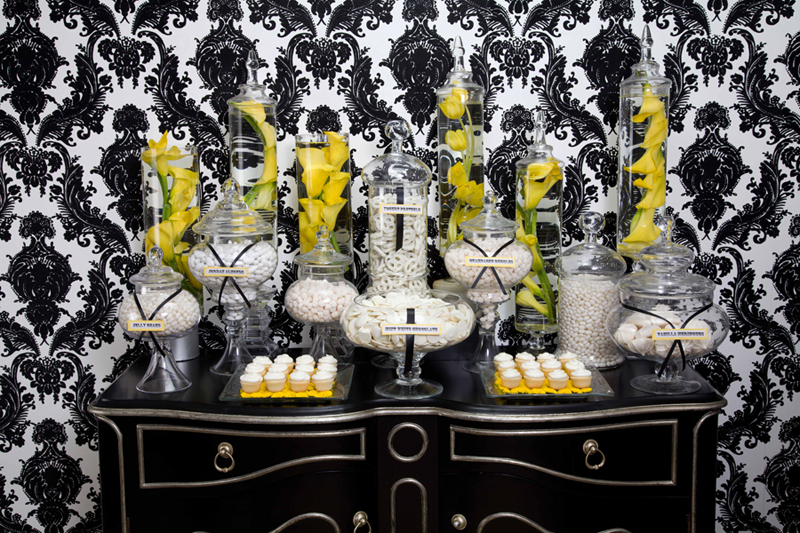 Need ideas for your candy buffet station Check out some of these stylish